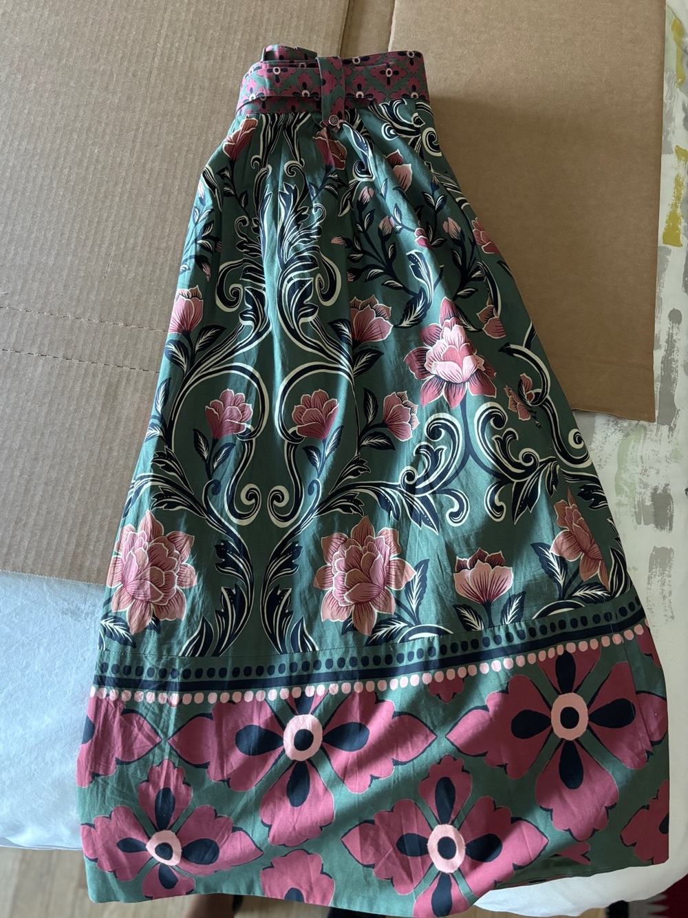 Farm Rio Arabesque Buttons Midi Skirt - Picture 3 of 6